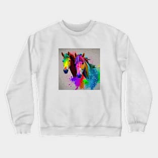 Colorfull horse vector Crewneck Sweatshirt